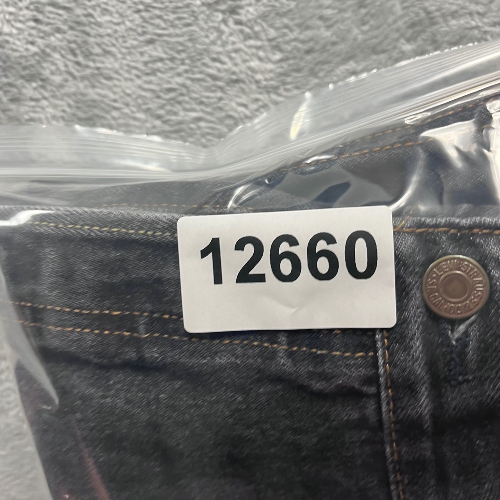 Levis 501 Mens Straight Leg Button Fly Faded Black Jeans 40x32 100% Cotton - Picture 13 of 13